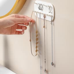 Sieradenhouder met 48 Gaten voor Oorbellen, Ringen en Armbanden - Muurbevestiging en Herbruikbaar Systeem voor Organisatie van Sieraden — thumbnail 2