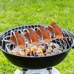 Rib Rack Grill, Large Bbq Rack, 8.66-Inch Compact Stainless Steel Non-Stick Frame, Cooking Tool for Outdoor Air Fryer Picnic Lawn Garden Use, Meal Prep, Events, or Weekend — thumbnail 5