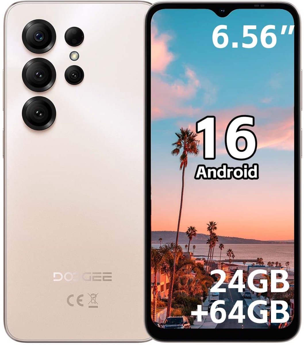 DOOGEE Note 56X Smartphone - 24 GB RAM - 64 GB ROM - 6,56 inch - 6150 mAh - Android 16 - Dual SIM 4G - GPS - Goud — afbeelding 1
