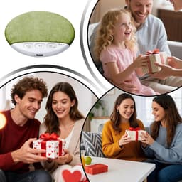 Ultradunne Bluetooth-kussenspeaker – een mini-draagbare speaker die onder je kussen past – een draadloos slaapapparaat met witte ruis en een timerfunctie – voorzien van geluidsgeleiding naar de benen – geschikt voor zijslapers – groen — thumbnail 4