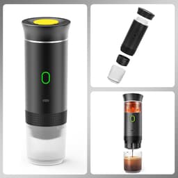 Draagbaar Koffiezetapparaat - Draadloos voor in de Auto - Espresso - Capsule Koffie - Gemalen Koffie - Cups - Oplaadbaar - Draagbare Koffiemachine - Zwart — thumbnail 4