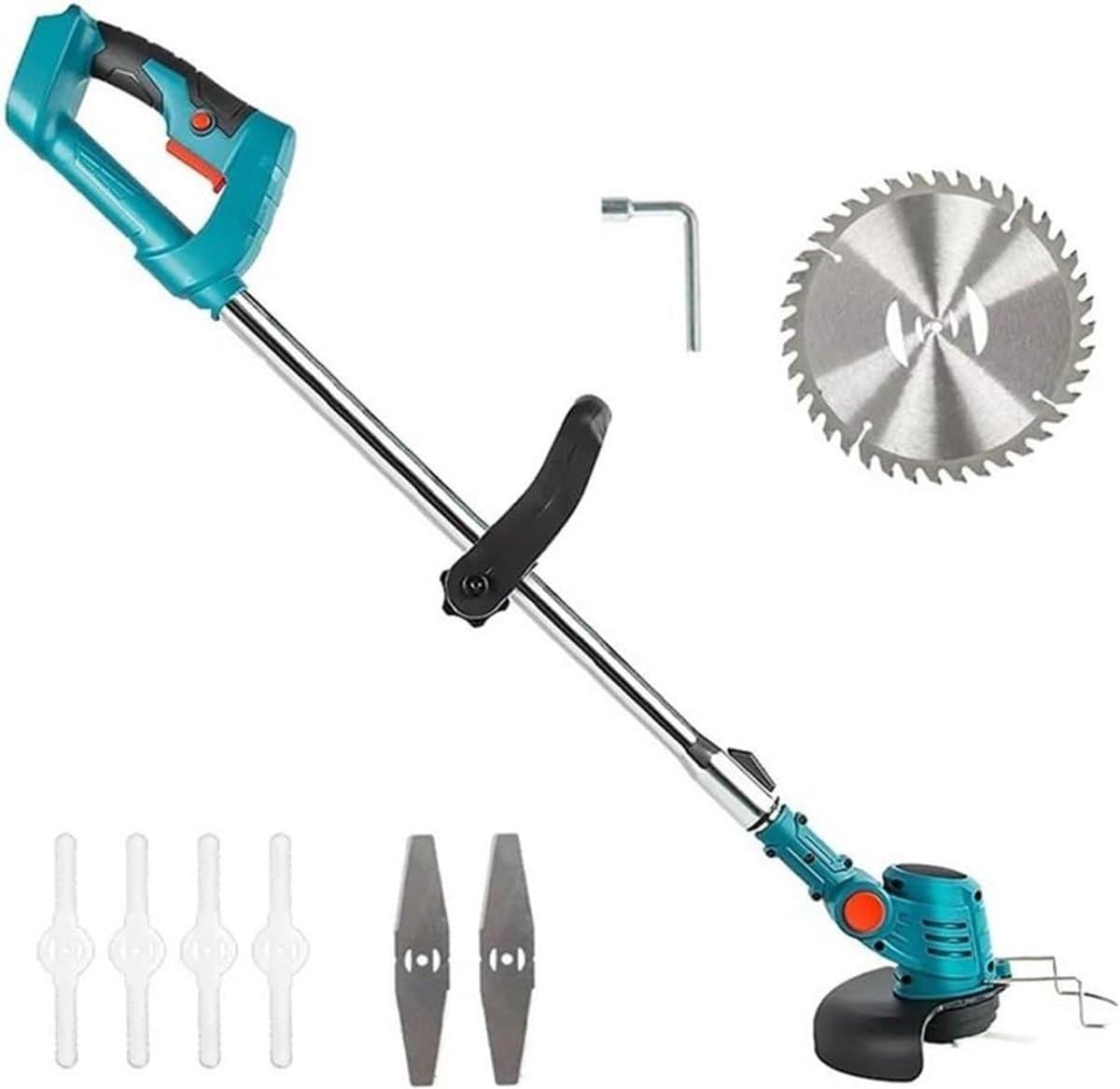 Elektrische grastrimmer, draadloze elektrische grastrimmer, 18 V, draadloze grasmaaier met automatische vrijgave, elektrisch gereedschap voor de tuin — afbeelding 1