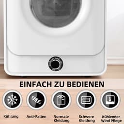 HAUSS SPOLE Wasdroger – 3 Kg Tot 4,5 Kg – Wandmontage – ABS En Staal – Wit – 5 Programma’s Met Oververhittingsbeveiliging — thumbnail 3