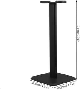 Hoofdtelefoonhouder van aluminiumlegering - Gaming hoofdtelefoonstandaard - Afneembare hoofdtelefoonhouder - Hoofdtelefoonstandaard - Opbergruimte - Gemakkelijk toegankelijk - Geschikt voor thuis, gamecentra, enz. - Zwart — thumbnail 2