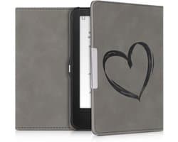 E-reader hoes - Ereader cover - Bescherming e-reader - Met stand functie - Compatibel met Tolino Vision - Grijs