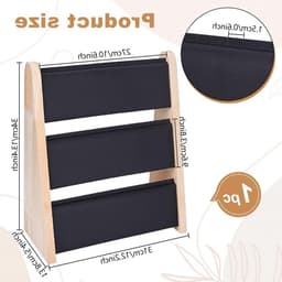 Houten Kettingenhouder met 3 Niveaus voor Sieraden, Organisator en Display voor Woonkamer, Kerstcadeau en Decoratie, 31 x 13.7 x 34cm — thumbnail 5