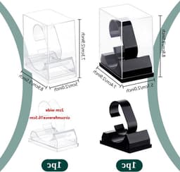 Stijlvolle Horloge Stand Box met 2 Kleuren, Acryl Houder voor Armbanden en Horloges, Perfect als Cadeau voor Mannen en Vaderdag — thumbnail 5
