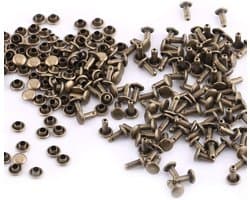 100 Stuks Dubbele Klinknagels van Metaal voor Leren Ambachten en Decoratie - Ideaal voor DIY Reparaties en Creatieve Projecten