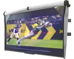 TV Hoes Buiten - Televisie Beschermhoes - Televisie Beschermen - Met Voorklep - 40-42 Inch - Grijs