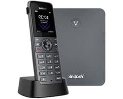 Draadloze VoIP Telefoon - DECT IP Telefoon - Zakelijk Bellen - Nummerherkenning - 112 Gram - Zwart