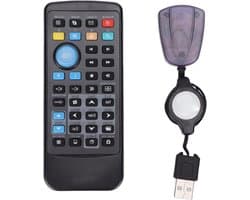 Multifunctionele afstandsbediening voor PC met 6 multimedia sneltoetsen, universele bediening voor WMP, Realplay en meer, ideaal voor films en muziekstreaming