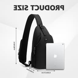 Multifunctionele Sling Backpack voor Hiken, Reizen en Klimmen, Compacte Schoudertas met Opening voor Koptelefoon, Ideaal voor Mannen — thumbnail 5