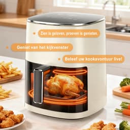 Airfryer 6L Grote Capaciteit – Hetelucht Friteuse Zonder Olie – Multifunctionele Air Fryer – Digitaal Temperatuur en Timer – Keuken Airfryer — thumbnail 2