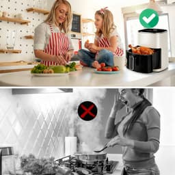 Airfryer 6L Grote Capaciteit – Hetelucht Friteuse Zonder Olie – Multifunctionele Air Fryer – Digitaal Temperatuur en Timer – Keuken Airfryer — thumbnail 4