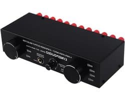 Speaker Switcher - Audio Selector - Verbinden van Audio - 4 Versterkers 2 Speakers - 300W per Kanaal - Zwart
