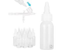 Lege Airbrush Flessen, Set van 10, 30ml Verfopslag Flessen met Schaal voor Precisie en Gemak