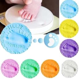 Baby Hand and Footprint Kit - Moanyt - Klei - 7 Kleuren - Baby Handafdruk en Voetafdruk Kit — thumbnail 4