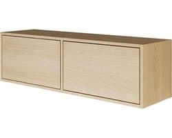 Tv-meubel met Kleppen - Tv-kast Lowboard - Woonkamer Organisatie - Push-to-Open Systeem - 100 x 30 x 30 cm