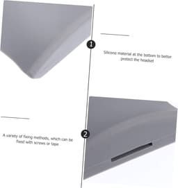 Hoofdtelefoonhouder - Koptelefoonhanger Headsetstandaard - Hoofdtelefoon Opbergen - Verstelbare Siliconen Pad - 8 x 6 x 2 cm - Grijs — thumbnail 5