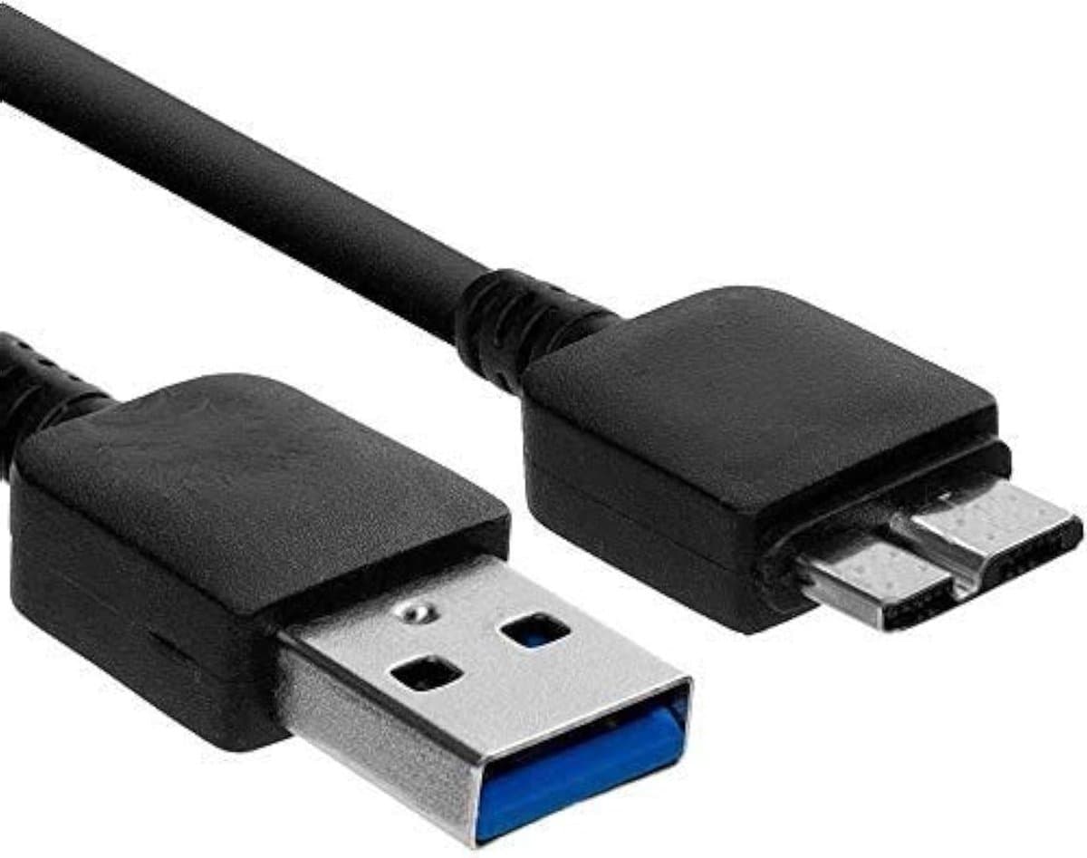 USB 3.0 Kabel - Oplaadkabel Synchronisatiekabel - Externe Schijf Aansluiten - Hoge Snelheid Dataoverdracht - 3FT - Zwart — afbeelding 1