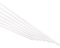 Ronde kunststof staven - Modelbouw materiaal - Architectuur modellen - Flexibel en sterk - 3mm x 250mm - Wit
