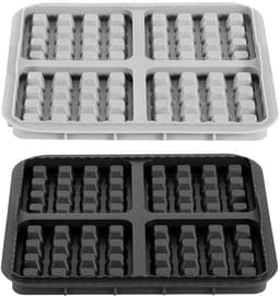 Airfryer-accessoires, wafelvorm, bakplaat, vierkante cakevorm bakplaat, keuken bakken, geschikt voor 4,2-6,2L vierkante airfryer, 3 stuks, kleine zwarte versie — thumbnail 2
