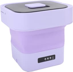 Portable Wasmachine - 10 Liters - Mini Wasmachine met Automatische Spoelfunctie - Grote Capaciteit Vouwbare Wasmachine - Vouwbare Mini Wasmachine voor EU Plug — thumbnail 1