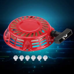 Startmotor Grasmaaier - Trekstarter Onderdeel - Motor Starten - Robuuste Constructie - 2KW 168F - Zwart — thumbnail 5