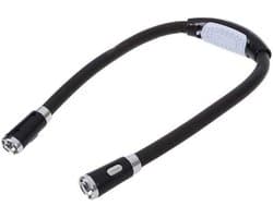 Quvo®Nekleeslamp - Leeslampje voor Boek - Neklamp met 3 Lichtstanden - LED Verlicht - 3 Kleuren - Extra Licht - Zwart - 13cm x 7cm x 2cm