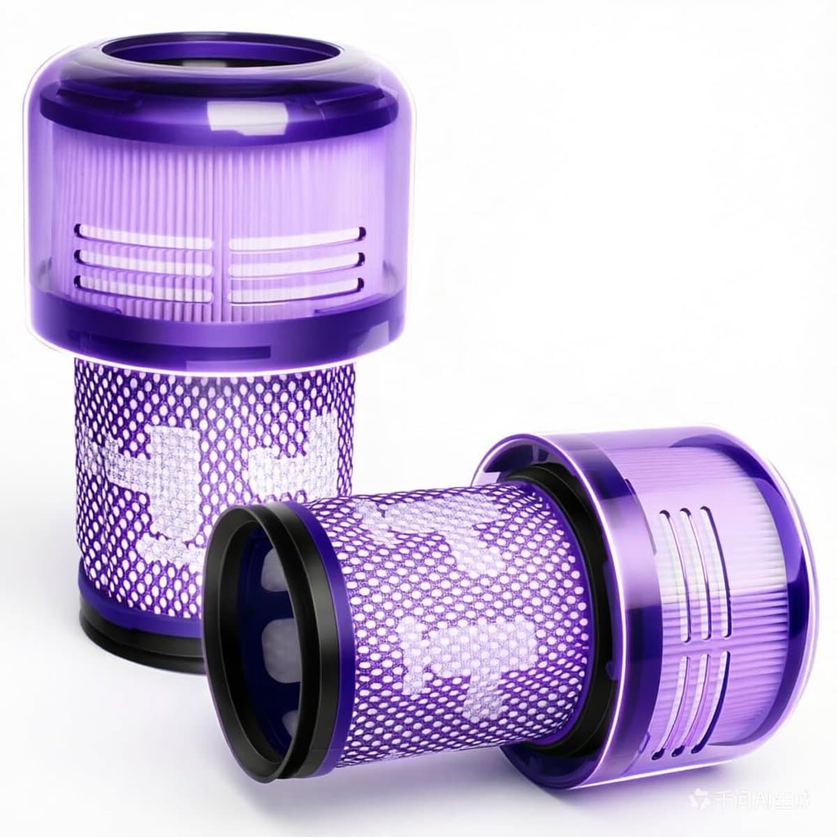 2 stucks Wasbare filters - compatibel met Dyson V12 Slim Detect Absolute draadloze stofzuiger - HEPA-filter vervangingsonderdelen — afbeelding 1