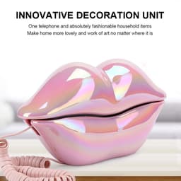 Store_8 - Liptelefoon - Vaste Telefoon - Uniek Design - Roze - Telefoon voor Decoratie - Kunsttelefoon - Geschikt voor Thuis en Kantoor - Lip Phone — thumbnail 2