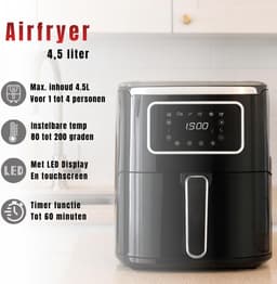 RVV® Heteluchtoven - Oven - Airfryer Oven - 32 Liter - Zilver - 27cm x 33cm x 30cm — thumbnail 9