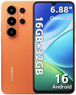 Blackview WAVE 10C Smartphone - Telefoon Dubbele Sim 4G - 6,88" HD+ IPS - 16GB(4+12) RAM - 32GB ROM - 5000 mAh - Android 16 - GPS - Oranje — thumbnail 1
