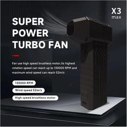 Krachtige Ventilator - Mini Jet Fan - Efficiënt Reinigen - Borstelloze Motor - 130.000 RPM - Zwart — thumbnail 2