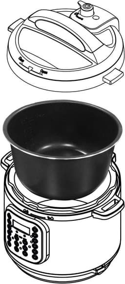 Keramische Antiaanbak Binnenpot voor Multicooker - 5,7 Liter — thumbnail 5