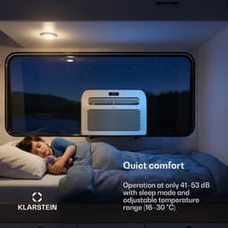 Klarstein Luchtontvochtiger Chillavan draagbare airco - 5.000 BTU, 3-in-1 koeling, en ventilator, energieklasse A, app-bediening, vrijstaand voor ruimtes tot 20 m², perfect voor caravans en campers - Timer - Dehumidifier — thumbnail 8