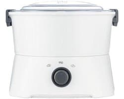 Elektrische aardappelschiller - Automatisch keukengereedschap - Snel groente schillen - Zes roestvrijstalen messen - 1 kg in 3 minuten - Wit