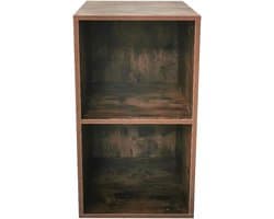 SNJY® LP Opbergsysteem - Vinyl Houder - Platenrek - 34D x 36B x 70H cm - Bruin