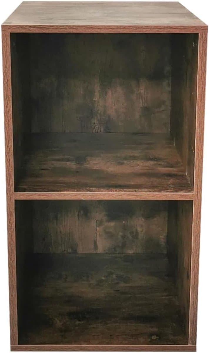 SNJY® LP Opbergsysteem - Vinyl Houder - Platenrek - 34D x 36B x 70H cm - Bruin — afbeelding 1