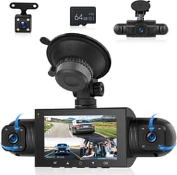 4-kanaals dashcam auto 360°, 4 camera's FHD 1080P voor en achter links rechts — thumbnail 1