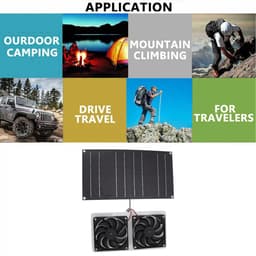 ONF3 - Solar Panel Fan Kit - 100W Waterdichte Ventilator voor Kassen en Kamperen - Energiezuinig en Betrouwbaar - Ideaal voor Buitengebruik - Zo... — thumbnail 5