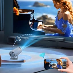 Retoo Mini Projector 4K - Draagbare Video Beamer met Auto WiFi en Bluetooth — thumbnail 3