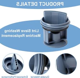 Lintzeef voor Wasmachine en Droger - Compatibel met Bosch Siemens Neff - Vervangend Onderdelenscreen voor Effectieve Lintverwijdering - 10 x 7 cm — thumbnail 3