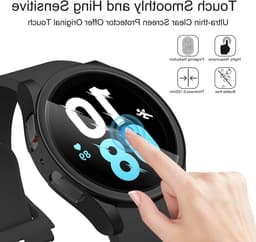 Pack van 3 Beschermhoezen voor Samsung Galaxy Watch 4 en 5 - Ultra Dunne TPU Volledige Bescherming met Beschermfolie - Zwart — thumbnail 2