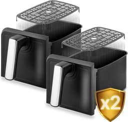 Airfryer - Heteluchtfriteuse - Gezond Frituren - Compact Design - 2.5 Liter - Zwart — thumbnail 2