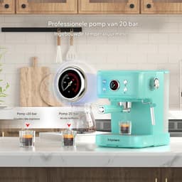 Empstorm Halfautomatische espressomachine - 20 bar hoge druk - ingebouwde melkschuimer - 1,5 liter waterreservoir - 2-in-1 ontwerp - nauwkeurige temperatuurregeling - blauw — thumbnail 5