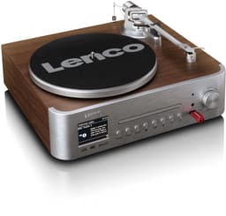 Lenco Platenspeler - MC-860WDSI HiFi-set met DAB+ FM en Internetradio – CD en Bluetooth - 2x 30W Speakers - Hout Zilver — thumbnail 3