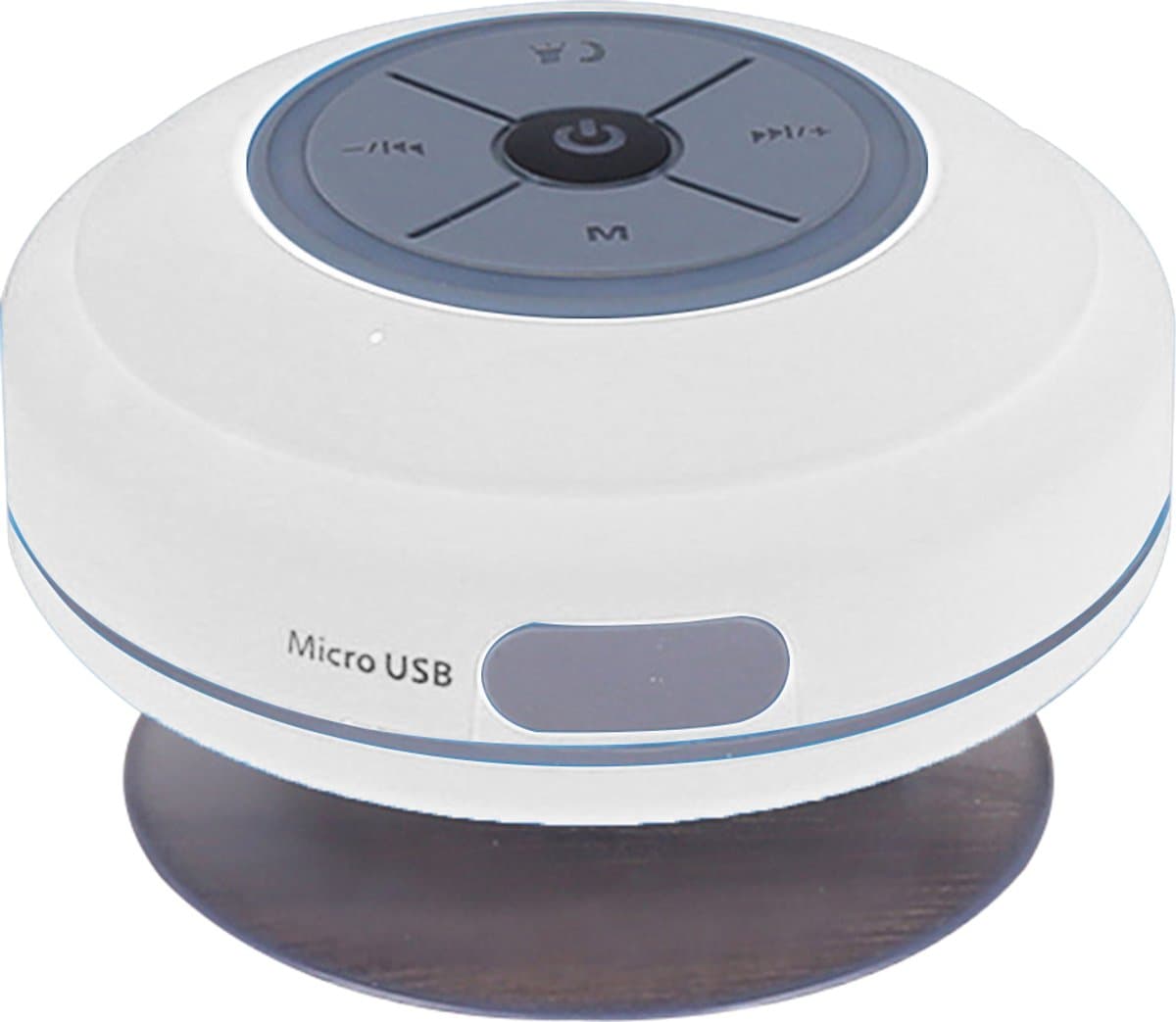 TOVBMUP Waterdichte Bluetooth-doucheluidspreker - Draadloze draagbare audio - Ingebouwde bedieningsknoppen - Luidspreker - Sterke zuignap - Geschikt voor badkamer, zwembad, auto, strand, binnen- en buitengebruik - Wit — afbeelding 1