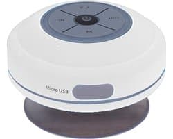 TOVBMUP Waterdichte Bluetooth-doucheluidspreker - Draadloze draagbare audio - Ingebouwde bedieningsknoppen - Luidspreker - Sterke zuignap - Geschikt voor badkamer, zwembad, auto, strand, binnen- en buitengebruik - Wit