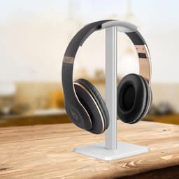 Headset Stand - Gaming Headphone Holder - Over-Ear Headphones - Hoofdbellen Haak met Anti-Slip TPU Silicone (Zilver) — thumbnail 2